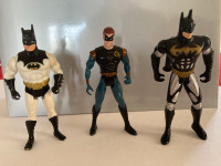 Robin and 2 Batman loose action figures