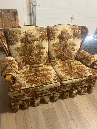 Vintage Floral Love Seat, View more