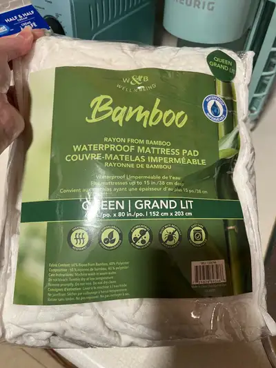 Queen Size Bamboo Mattress Protector., View more