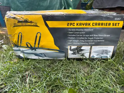 I'm offering a brand new Ridgeline 2PC Kayak Carrier Set, designed for durable, weather-resistant tr...