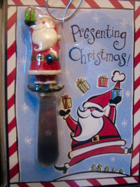 Christmas Santa Cheese, Dip, Butter Serving Spreader Knife NEW