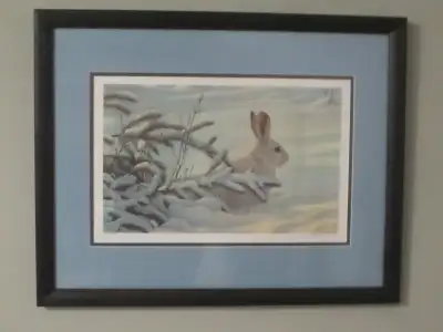 EXTREMELY RARE Robert Bateman Print “Winter – Snowshoe Hare”, View more
