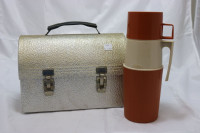 Vintage Tin Lunch Box w/ Thermos (#1290)