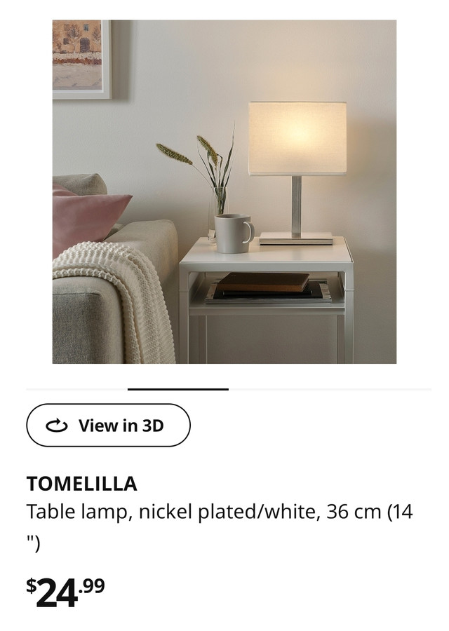 IKEA Tomelilla lamps in Indoor Lighting & Fans in Edmonton - Image 4