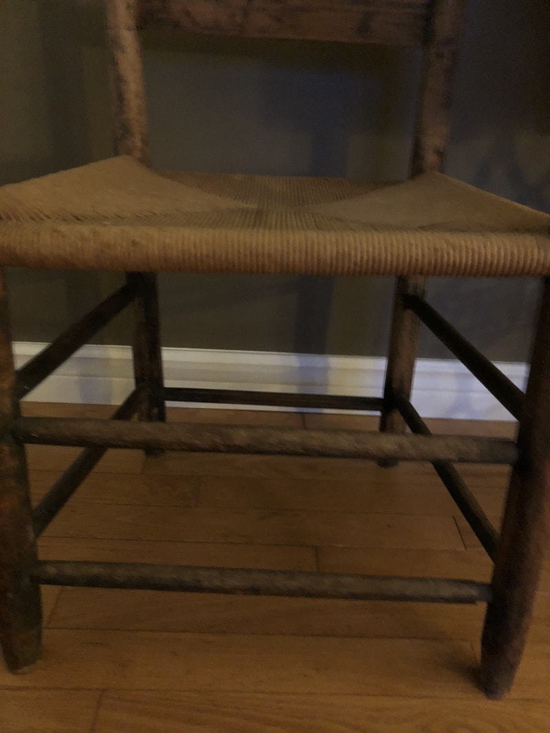 Antique Ladder Back Chair with woven seat Chairs & Recliners Truro