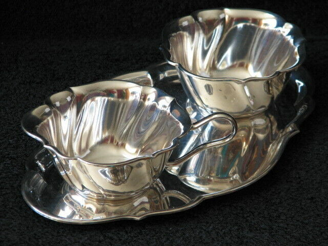 WMF, Silver Plated Sugar Bowl, Creamer and Tray Set in Arts & Collectibles in Stratford