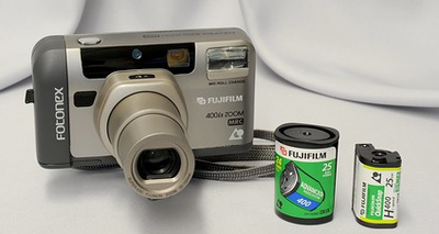 Vintage Fujifilm Fotonex 400ix Zoom film camera, View more