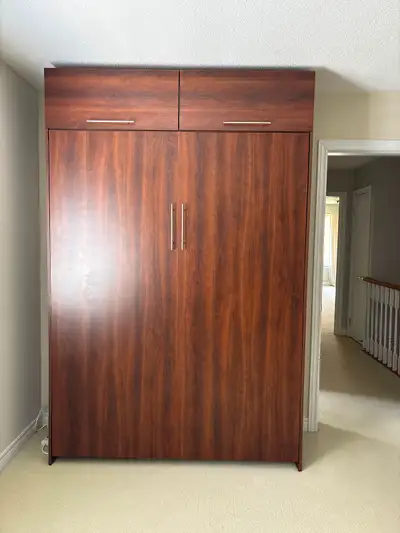 BOFF Double Murphy Bed - Wood Veneer + Storage | Excellent Shape, View more