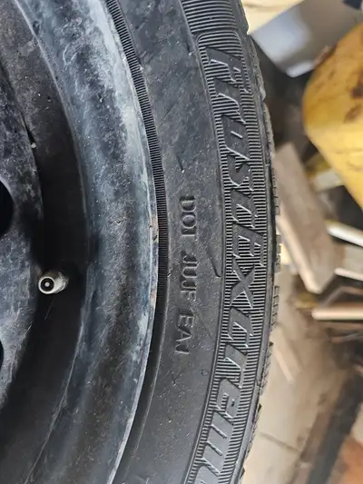 For Sale 4 studded tires size 205/55/R16 and rims. 5 bolt pattern Bought new for my Mazda 5 and used...