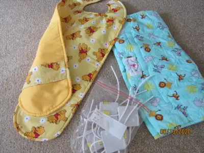 BABY GROCERY CART COVER/SAFETY LOCKS/ POOH BIB, View more