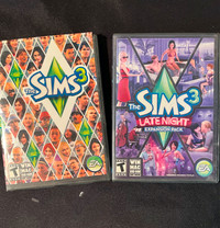 SIMs Computer Games - SIMs 3 + Late Night Expansion Pack