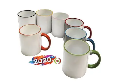 11oz Sublimation Mug with Rim/Handle Colored 36pcs/case, View more