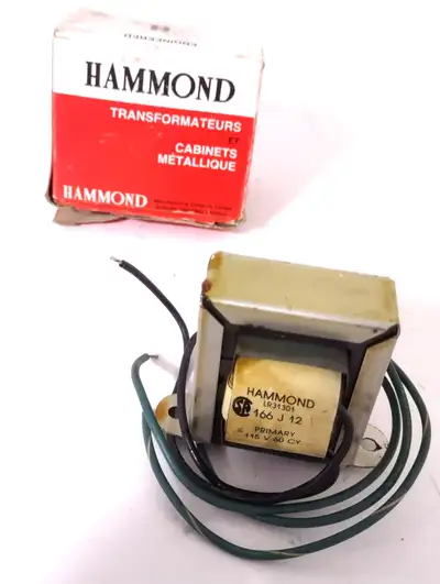 Hammond Transformer Primary 115V 60CY,  Secondary 12.6V, 1A, View more