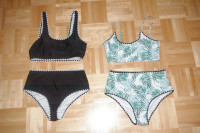 3 bikinis et 2 maillots de bain pour ados/femmes SMALL et MEDIUM
