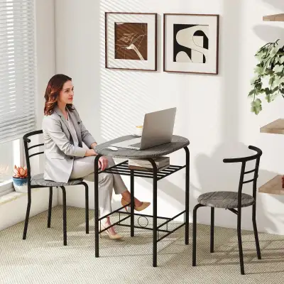 3pc Dining Table chairs set, 31.5" Kitchen Table and Chairs , View more