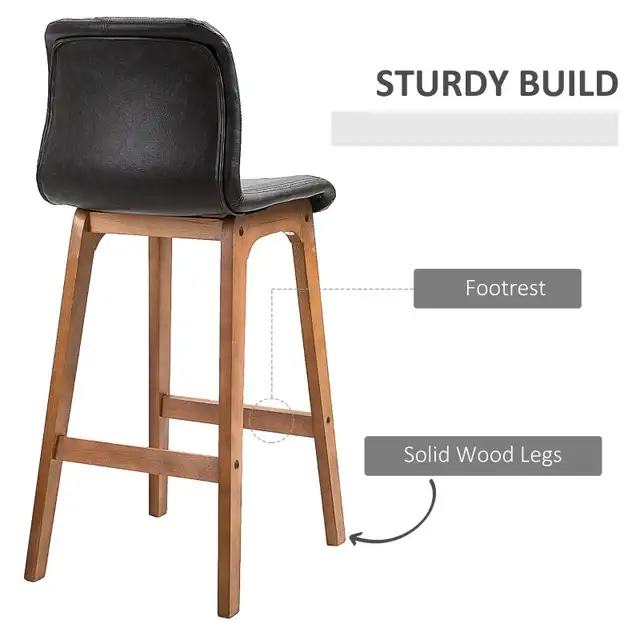 Modern Bar Stool, Counter Height Bar Chair with PU Leather in Chairs & Recliners in Markham / York Region - Image 6