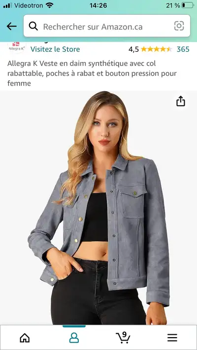 NEUF - Veste en daim synthétique - Large, View more