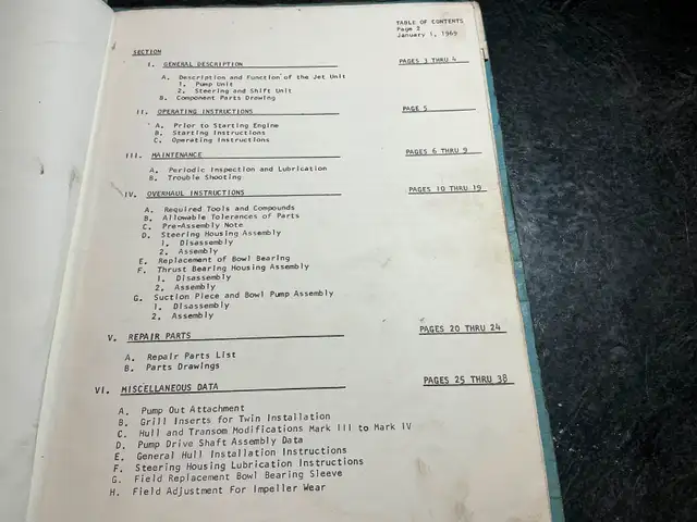 Jacuzzi 14YJ Marine Jet Propulsion Pump Maintenance Manual63005667921027121