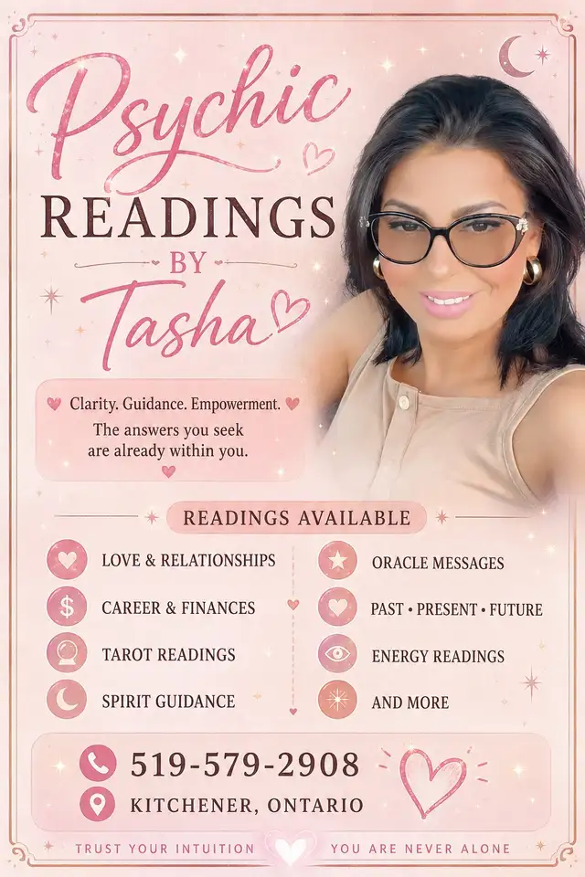  Book your psychic reading with Tasha now !