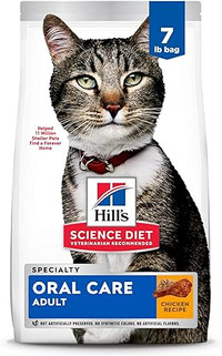 Hill's Science Diet Dry Cat Food, Adult, Oral Care, Chicken Reci