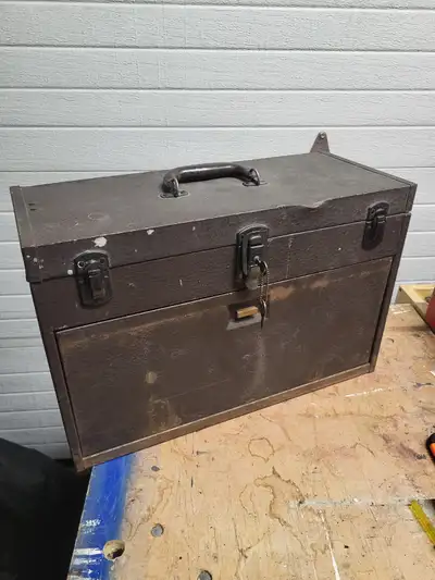 KENNEDY 7 DRAWER MACHINIST TOOL CHEST LEATHER HANDLE