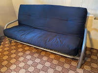 Metal futon with mattress 