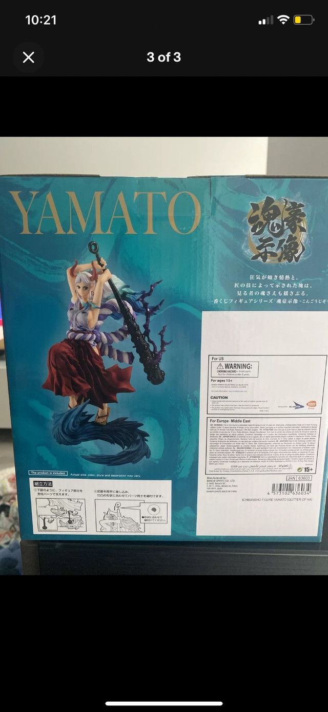 Ichibansho Figure One Piece Yamato (Glitter of Ha) by Bandai in Arts & Collectibles in La Ronge - Image 3