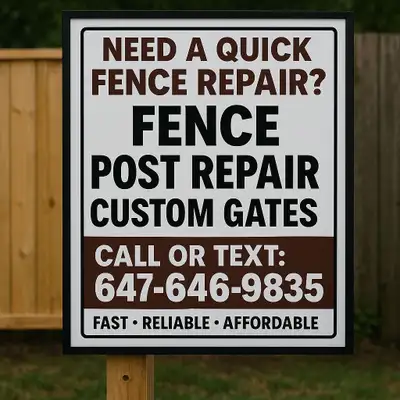 Replace posts and install new fence in one day. We take pride in all our work and give 10 year warre...