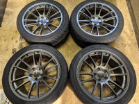 NEW Enkei GTC01RR 18x9.5 +45 rims & Hankook RS4 275/35/18 tires