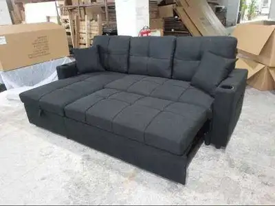 Brand new sofa bed black color, View more