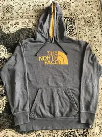 The North Face Adult Large Charcoal Mustard Hoodie
