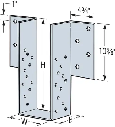 Heavy Face-Mount Girder and Beam Hanger, View more
