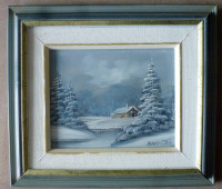Oil Painted Winter Landscape