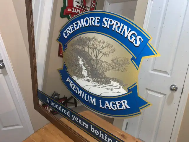 Vintage Creemore Springs Premium Lager pub Bar Mirror in Arts & Collectibles in Calgary - Image 3