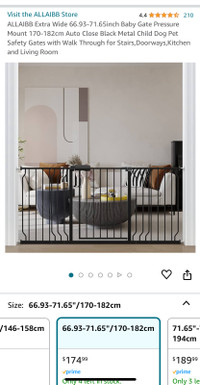 Adjustable baby/dog gate