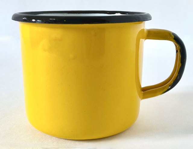 Tasse à Cappuccino Abbott Collection - Grès Émaillé Jaune - Style Vintage - Lave-vaissable Et Micro-ondes