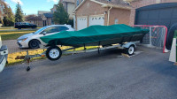 2018 Alumacraft 1648  jon boat with galvanized trailer.