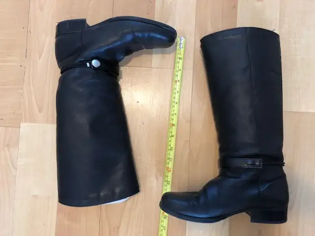 Santana leather winter boots size 9 $65, lined 15" boots, used in Women's - Shoes in Oakville / Halton Region - Image 2