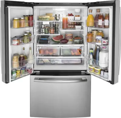 French door refrigerator - almost like new., View more