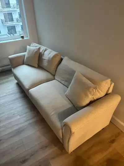 Divan 3 places beige, en bonne etat!, View more