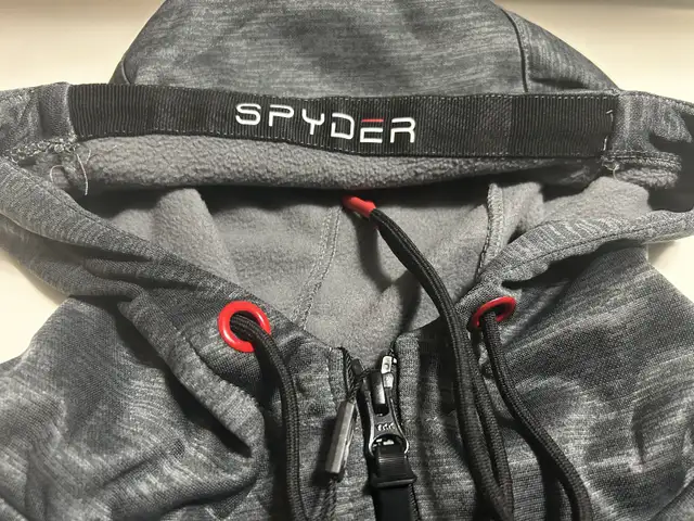 Brand New Spyder Active Men’s Hooded Full Zip Jacket - Grey in Men's in Calgary - Image 6