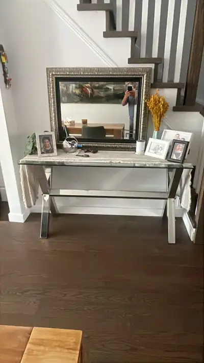 Matching Glass Console Table & Coffee Table Both for $150, View more