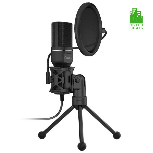 NEW! USB Broadcasting Microphone with Pop Filter & Tripod Stand! in Speakers, Headsets & Mics in Calgary