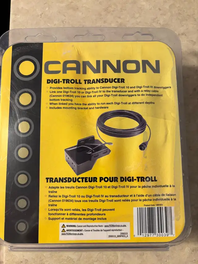 Cannon Digi-Troll transducer  in Fishing, Camping & Outdoors in Owen Sound - Image 2