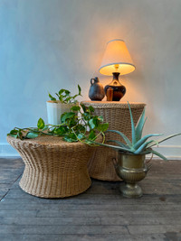 Medium Wicker Side Table