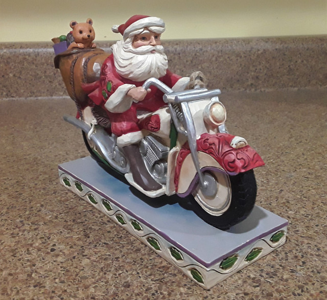 Jim Shore Santa Riding Motorcycle in Arts & Collectibles in Markham / York Region