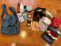 Roncato backpack, hair, makeup, nails supplies