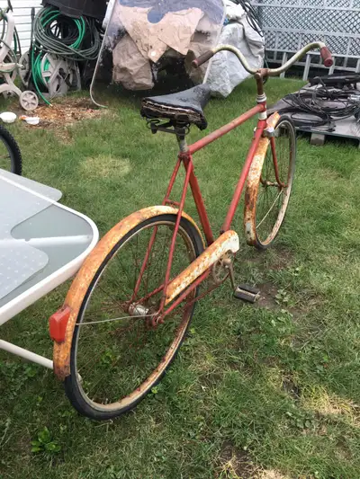 Vintage derelict Major antique bicycle one speed velo rare, View more