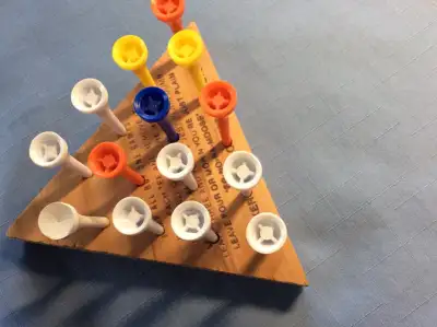 This very challenging game will provide hours of fun. Just put it on your coffee table or on the des...