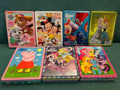 1. Paw Patrol 2. Tsum Tsum 3. Finding Dory 4. Frozen 5. Pepa Pig 6. Pony Movie 7. Pony 8. NUM NUMS B...